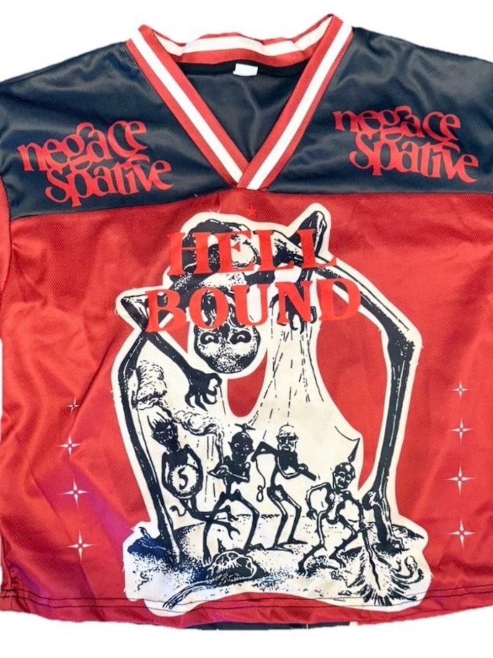 cropped jersey hell bound negace spative
'PUNK' Graphic Jersey